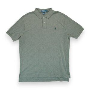 Vintage 90s Polo‎ Ralph Lauren Shirt Mens XL Regular Fit ~ Gray ~ Short Sleeve